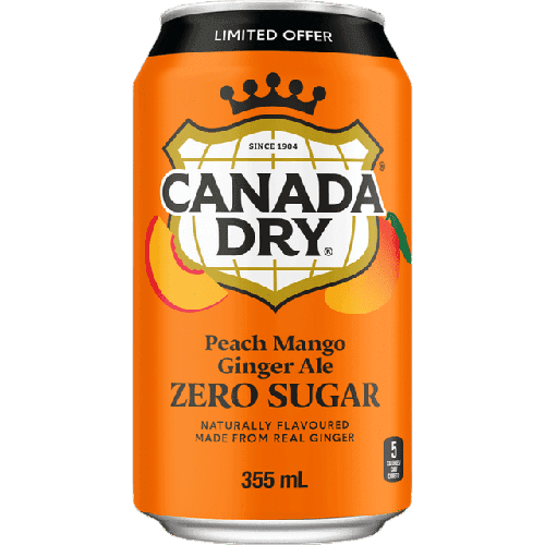 Canada Dry Peach Mango Ginger Ale Zero Sugar